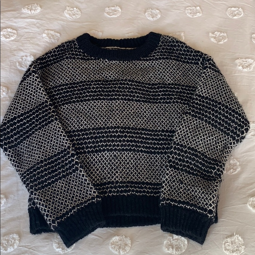 Current/Elliot black and ecru sweater